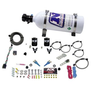 Dodge Viper Nitrous Oxide Kit - Nitrous Express - Dual Nozzle (100-300HP) with 5lb Bottle - `08-`10